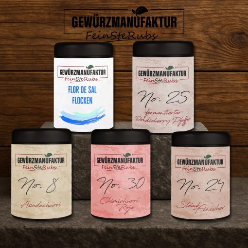 Steak Set für Steak Chimichurri Flor de Sal Steakfinisher fermentierter Pfeffer