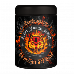 "Teufelszeug" von den Zeller Jungs ist die höllisch scharfe Ansage. 120.000 Scoville (Birds Eye Chili) treffen auf Knoblauch, Zwiebel & Flor de Sal. Der ultimative Kick für Hot Wings, Chili & mutige Griller.